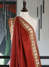 Royal Fashion Embroidered Woolen Shawls - RF24SH A6A22-B12 Maroon